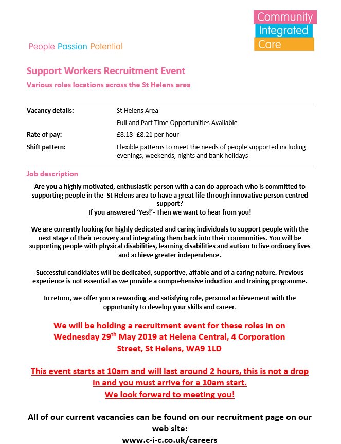 Weekend jobs in st helens