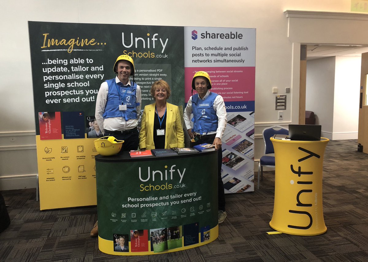 Libris_Systems's tweet photo. Day 1 of @AMCISNews Annual Conference under way. Come and say hello to the Unify  Schools and Shareable team! #personalise #prospectus #schoolprospectus #amcis2019 #isadmissions #ismarketing #schoolmarketers #schoolsocialmedia 
https://t.co/e8EN2RN0rw https://t.co/INuIqZomRK https://t.co/Oy3o6YImd7