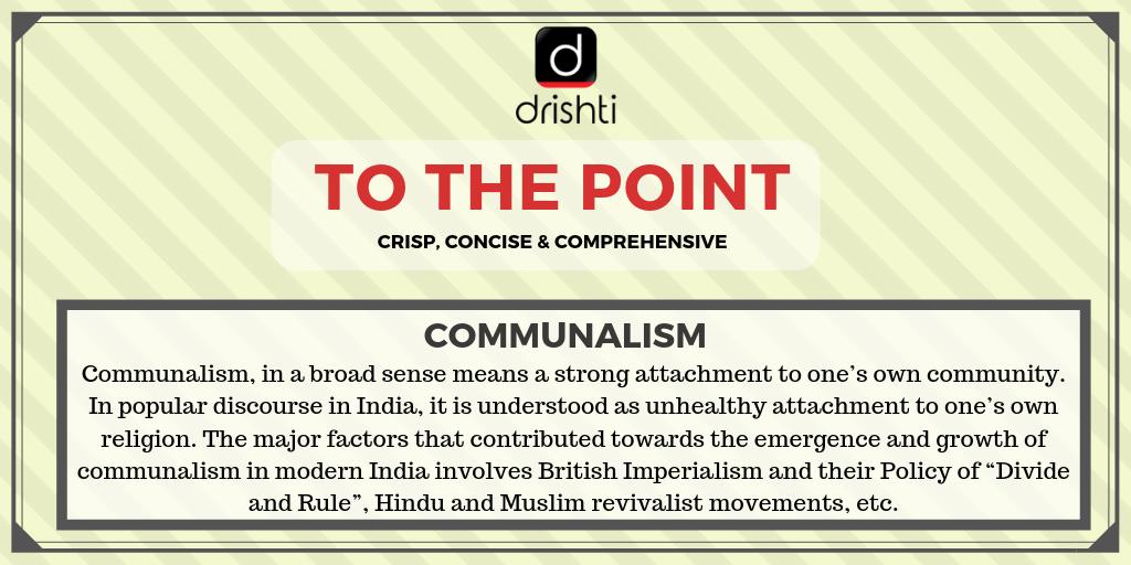 drishtiiaseng's tweet photo. Communalism is an ideology that says that in order to unify the community it must emphasize the unity of the community against other communities.
Let's learn more: https://t.co/HpWdX1oj8e
#Communalism #CommunalismInIndia #DiversityInIndia #DrishtiTTP #DrishtiIAS https://t.co/ywUouGIIM7
