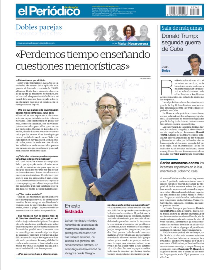 iuma_unizar's tweet photo. Entrevista a @eestradalab, investigador @ARAID_ES de nuestro instituto. https://t.co/z3t8Di3LFd