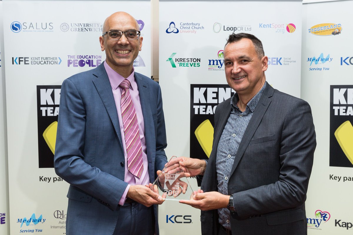 Congratulations to Mr Simmons, Head of Geography &amp; Y12 who has scooped Secondary School Teacher of the Year Award for our district as well as the overall award for Secondary School Teacher of the Year for Kent in the Kent Teacher of the Year Awards.  Fabulous news! <a href="/Kent_Online/">KentOnline</a>