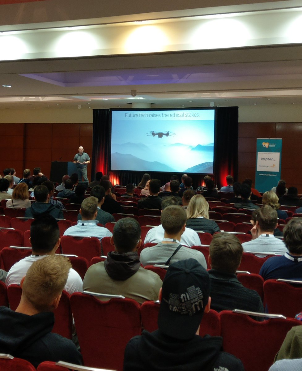 JavaScriptCon's tweet photo. Future Ethics-what moral challenges do we have to face nowadays and how can we create more thoughtful products in the future? @Cennydd is answering those and more questions now at #ijs2019! Not in London? Watch our livestream @YouTube https://t.co/xtDr8DgcDu