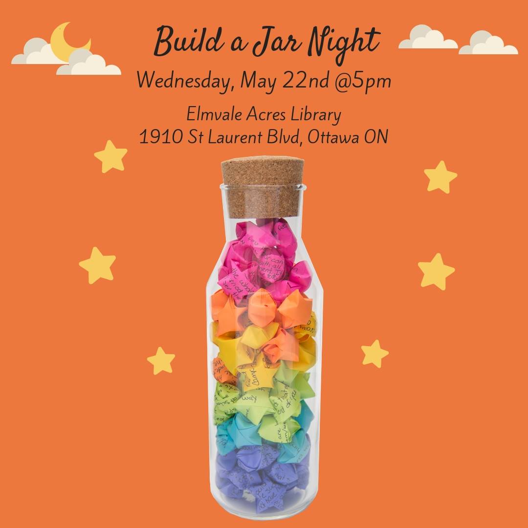 Stars_InA_Jar's tweet photo. New Ottawa Jar Night announcement! Join us for this month's volunteer event ⭐😊⭐️ #starsinajar #siaj #volunteer #childhoodcancer #childhoodcancerawareness #ottawa https://t.co/6KztaPobwj