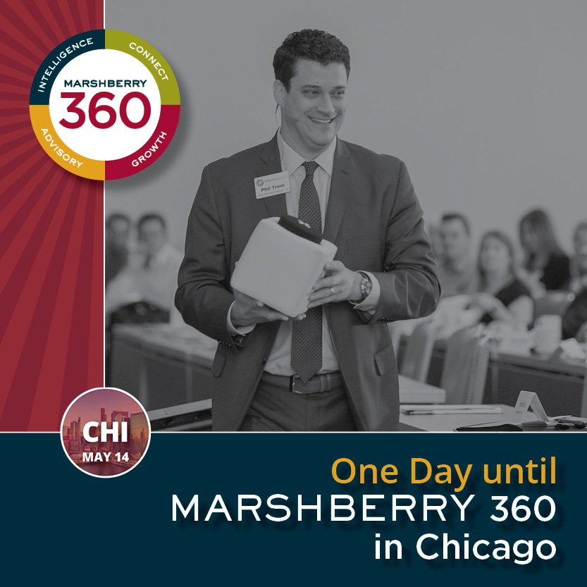 MarshBerryInc's tweet photo. Just ONE day until MarshBerry's 360 in Chicago! Look for updates on all MarshBerry social channels. https://t.co/JWUFljfE71 #MB360 #ThinkBOLD https://t.co/x2dpqTnFHF