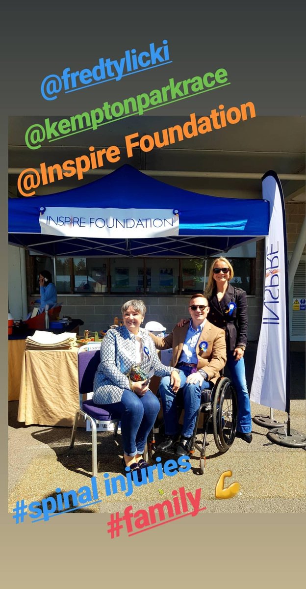MTylickiRacing's tweet image. Great to be here @kemptonparkrace with @freddytylicki and mum to support @INSPIREfndtn #greatcause #spinalinjuries #family ❤