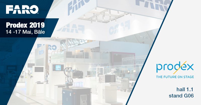 FARO_Francais's tweet photo. Venez nous rendre visite dès demain au salon #Prodex à Bâle sur le stand G06 dans le hall 1.1
https://t.co/kyxKLKGT4v
#8Axis #FaroArm #3Dmeasurement #laserscanner #FARO https://t.co/cecJEApcYA