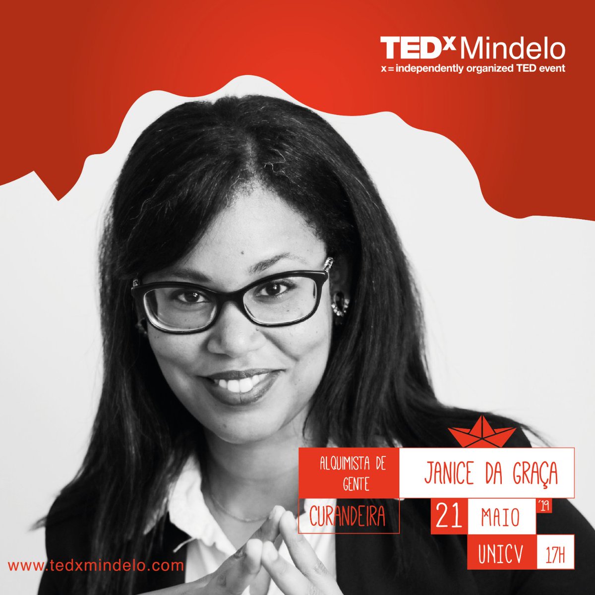 TEDxMindelo's tweet photo. TEDxMindelo EquipaX
Nome: Janice da Graça 
Alquimista de Gente
Formação: licenciada em Politicas Sociais e Pós Graduada em Arte Educação
Razão que te move para O tedx team: a sua paixão pela palavra e a fé que estas podem influenciar o mundo de forma positiva https://t.co/KgNwWfZpWE