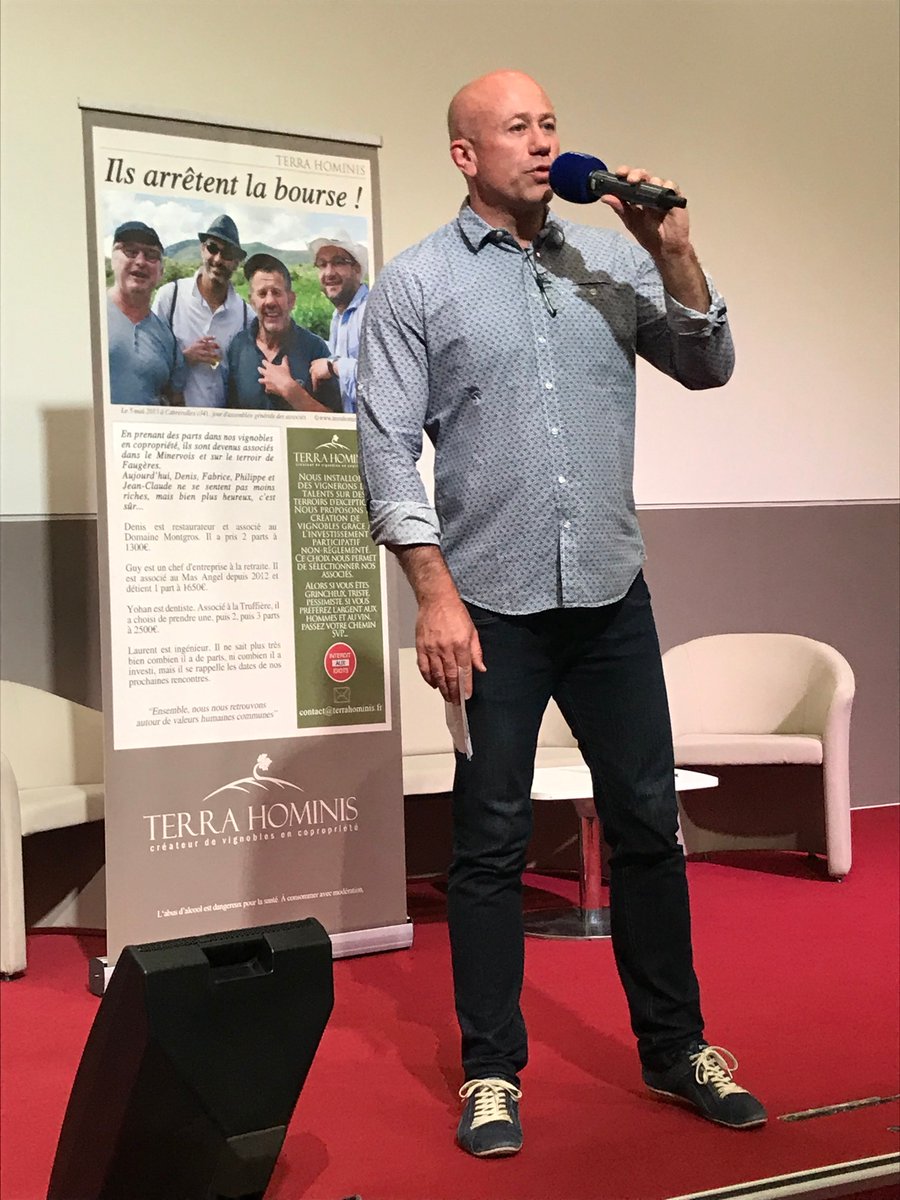 Deuxième conférence inspirante de la journée sur notre sujet de l'entreprise vitivinicole de demain par Ludovic Aventin de Terra Hominis
@Montpellier_BS  @k_gundolf #StartUpWeekMBS19