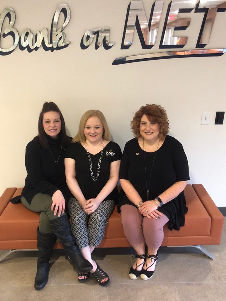 NETCreditUnion's tweet photo. #HaveYouMetNET Congrats to our employees Maria Condella, Loan Manager, Kim Benjamin, Operations Manager, and Amy Genovese, HR Administrator for celebrating 25 years working at NET Credit Union! We are happy to have all three hard-working women apart of the NET family! https://t.co/et05MBHvor