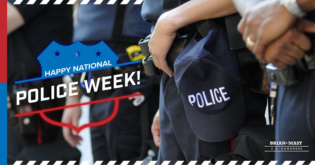 BrianMastFL's tweet photo. Today is the start of #NationalPoliceWeek. We can't say thank you enough for keeping our communities safe! RT to thank our #FL18 law enforcement officers! https://t.co/20MFwmJuGj