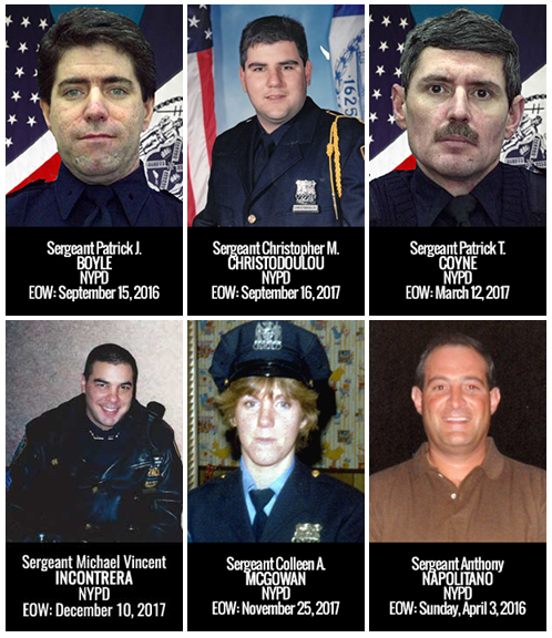 SBANYPD_Archive's tweet photo. The names of 371 fallen police officers will be formally dedicated tonight at the National Law Enforcement Officers Memorial in Washington, D.C. Included among the honorees are 6 NYPD Sergeants. Please take a moment to remember these heroes today – as well as in the future. https://t.co/aU1pkSLosZ