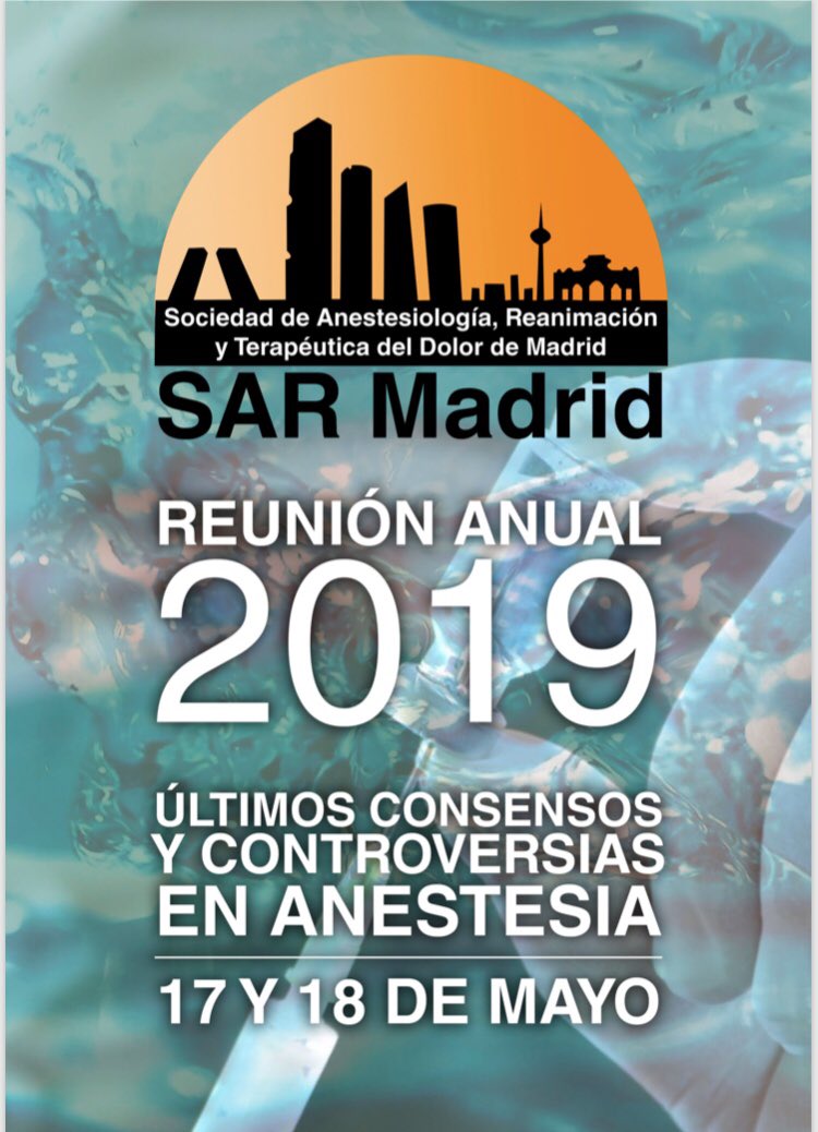 herrero_dr's tweet photo. Te esperamos este 17 y 18 de mayo en la jornada anual de SAR Madrid (Sociedad Madrileña de Anestesia) @sedar_es @anestesiasedar #anestesia #sarmadrid https://t.co/gO4MOPfBm8