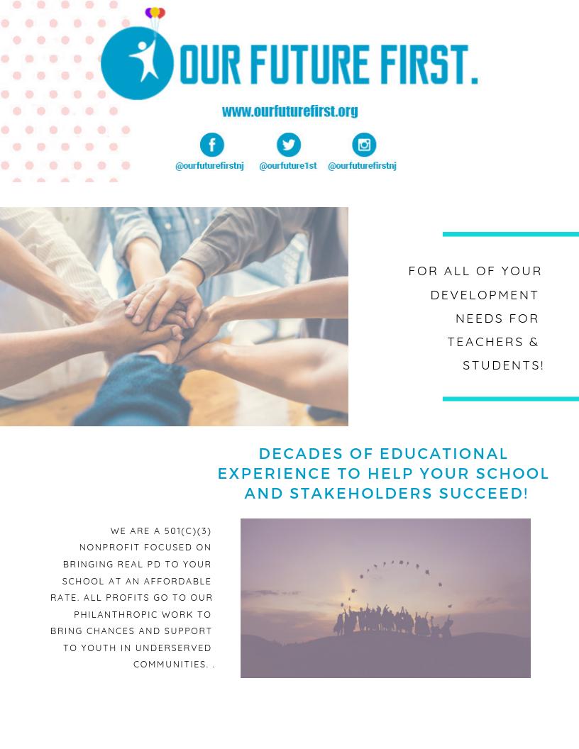 OurFuture1st's tweet photo. Our "Pay What You May" school programming is now live &amp; it's so simple &amp; affordable. Reach out about a program you would like us to do, let us know your budget, &amp; we find a way to make it work. That easy! Did I mention that we love to travel?! https://t.co/ZYAMg11Lv4 #edchat https://t.co/bFBKEuvpbE