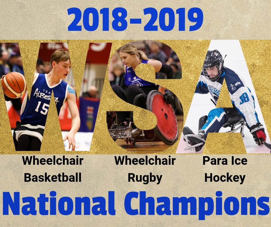WSA_Alberta's tweet photo. National ๐ Champs ๐
@AlbertaSledge brought home #gold at #CSHC2019
#Alberta went 3 for 3 this season
@AlbertaSport_ #sport #parasport #wheelchairsport #yyc #yeg #nationalchamps #canadasport #Athlete https://t.co/xZj7ADxjmo