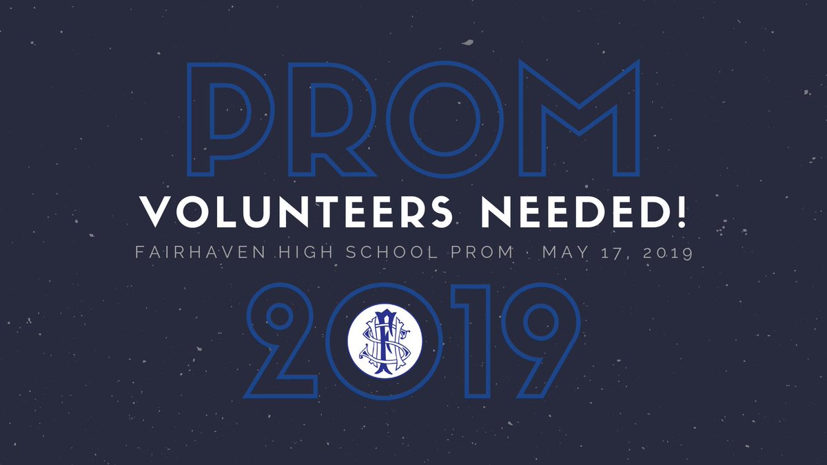 Prom is this Friday!! Please join us for picture opportunities at school at 4:15 on Prom Day. FHS is in need of volunteers to help set up for the After Prom Party &amp; during the event. If you're interested, please contact Mrs. Millette #FHSProm2019