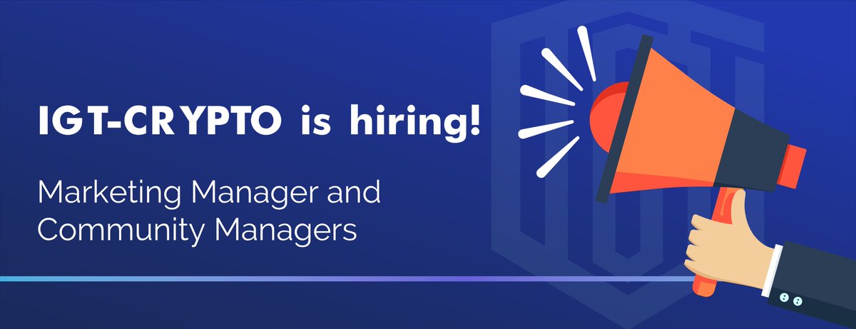 IGTCRYPTO's tweet photo. IGT-CRYPTO is hiring! We're looking for experienced Marketing Manager and Community Managers for both Russian and English segments.

📝 Learn more: https://t.co/wX2ubz4GLy

➡️Exchange https://t.co/gYy08qDfsk https://t.co/Gr1OBhRJyN