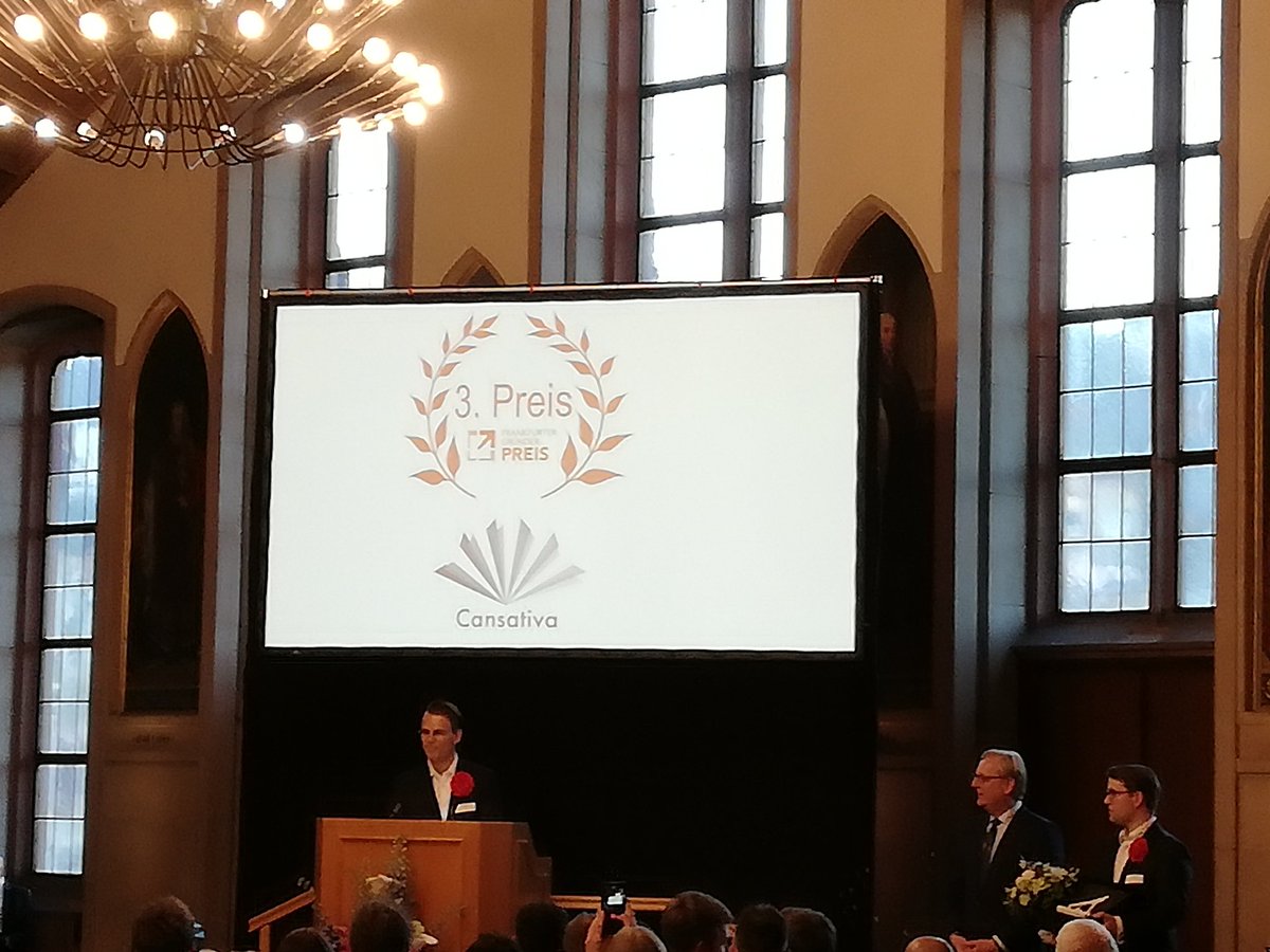 GruendenWachsen's tweet photo. Der dritte Preis beim #FGP19 geht an die #CansativaGmbH. Wir gratulieren ganz herzlich! https://t.co/T07mBc1SKK