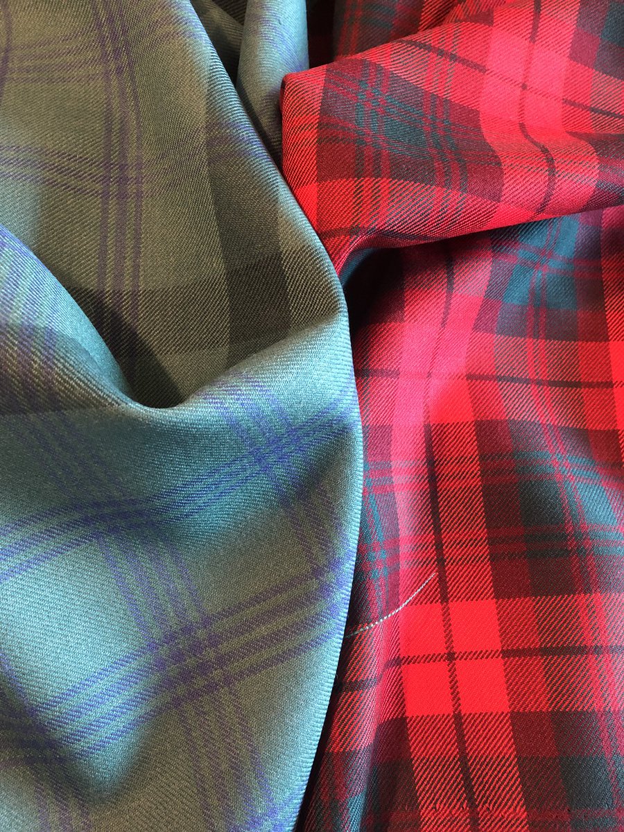 BellKilts's tweet photo. Nice delivery today of this pair of beauties!! I just love how tartans are all so different! 😍#Scotland #tartan #kilt #handsew https://t.co/K4L2AMgCmj