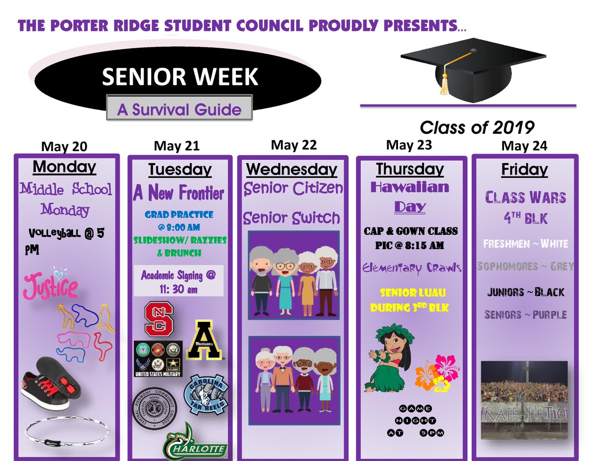 Senior Week is coming next week! Get ready Class of 2019! <a href="/Piratestuco/">PRHS STUCO</a>