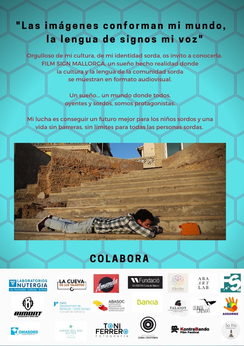 Hola a todos, ya está lista la programación del II Festival de Cortometrajes en Lengua de Signos. Puedes verla en las diferentes Redes Sociales, espero que os guste y recordad que nos vemos el día 18 de mayo de 2019. Gracias a todos.