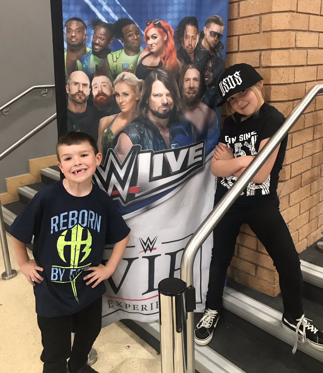 jojoobrien's tweet photo. My kids are ready and waiting #WWEUKTour #WWEBournemouth https://t.co/LfvomdFRIy