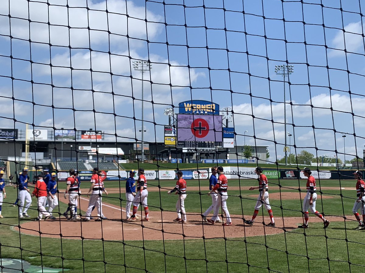 elkhorntraining's tweet photo. Congrats to @MMBaseball @Mount_Michael @MtMichaelAD for their victory today in @nsaaevents Class B Baseball State Tourney! #goknights #etctraining https://t.co/ZGTNhqo5wn
