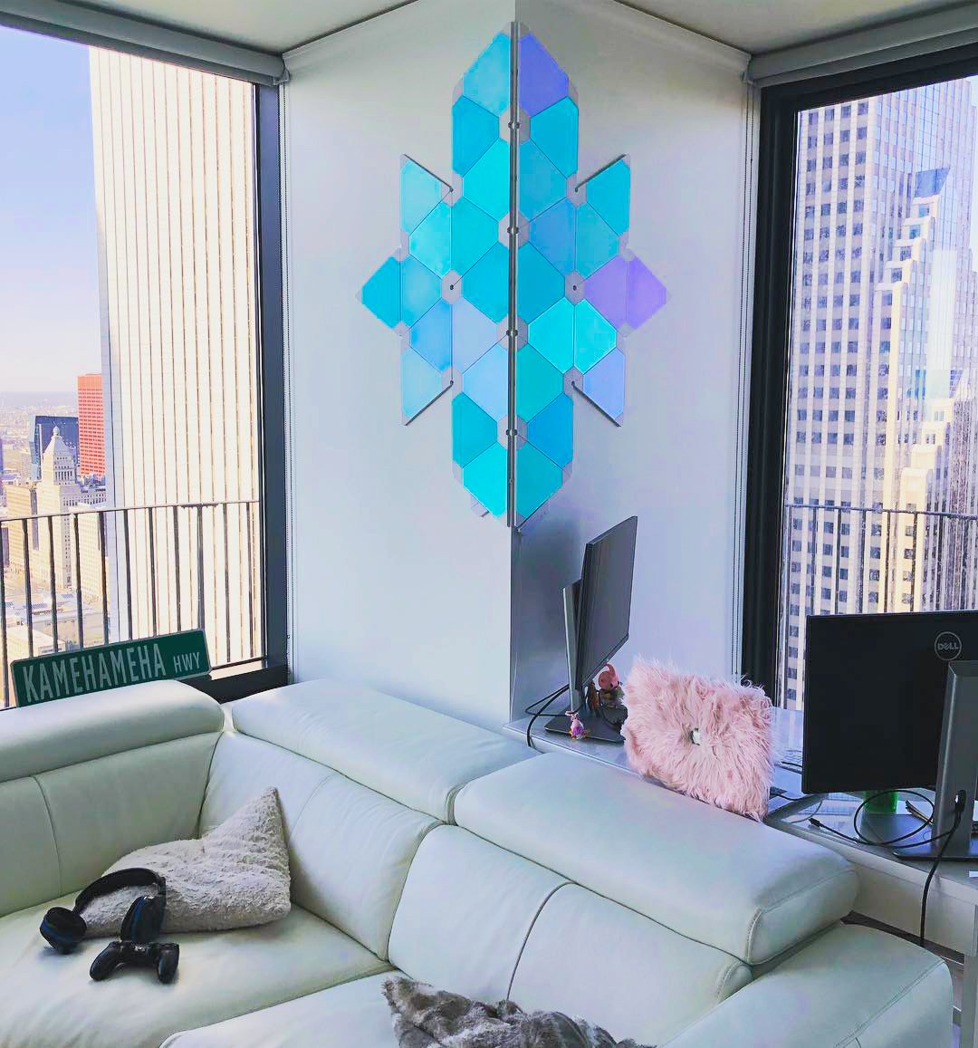 Nanoleaf on Twitter: a view! Oh, and what's out the window looks pretty cool too. @_gabreakadabra 's setup looks amazing taking on the corner, brings new life to