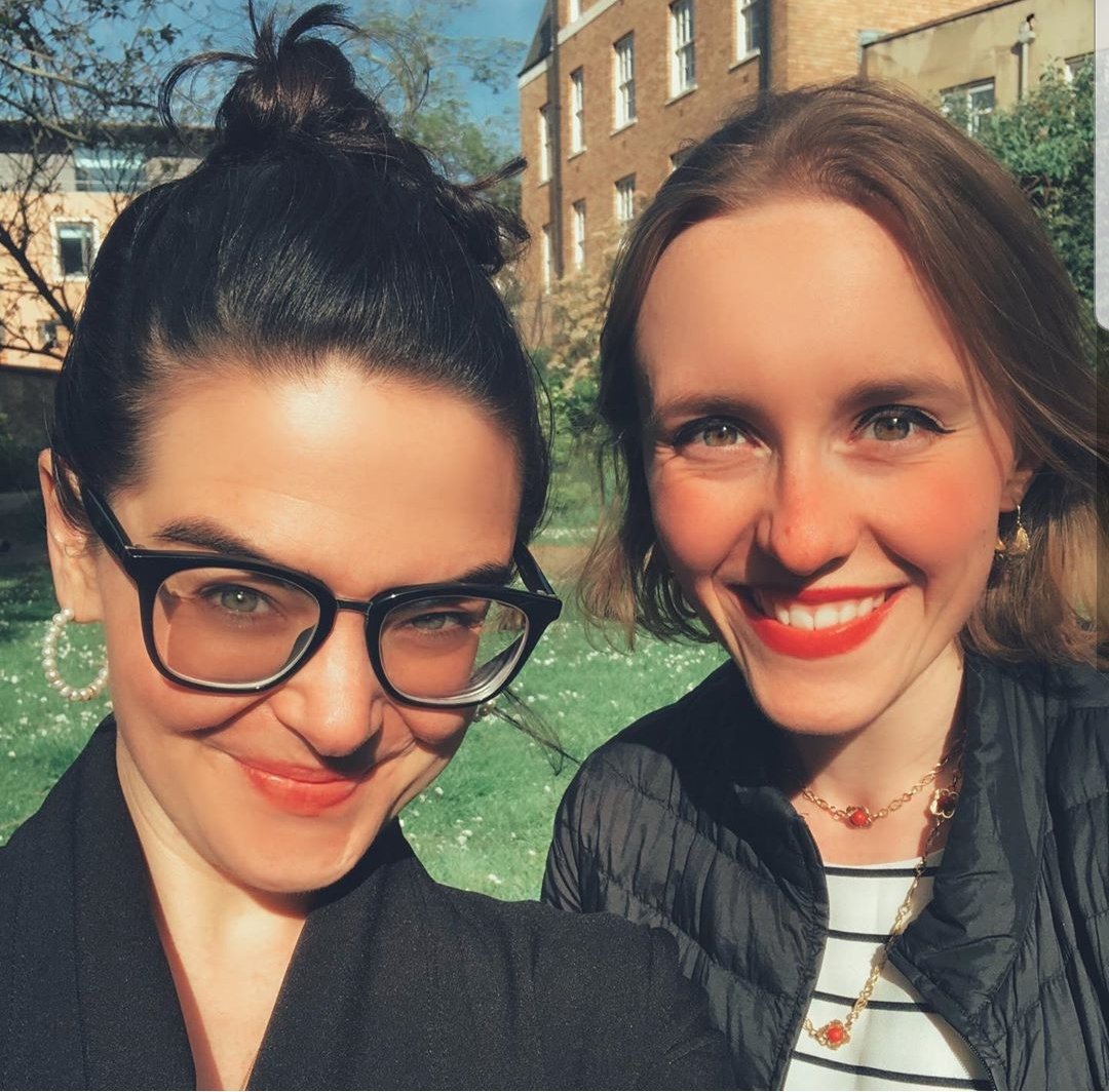 DeadEqual's tweet photo. 🙌 @songstorystyle @RoseHComposer making it happen 🙌 Dead Equal production meeting/day and as always unintentional coordination 👸👸 #dreamteam #deadequal #librettist #composer #womensupportingwomen #sheros #herstory #florasandes #emilysimmonds https://t.co/2NYLRs50Qv