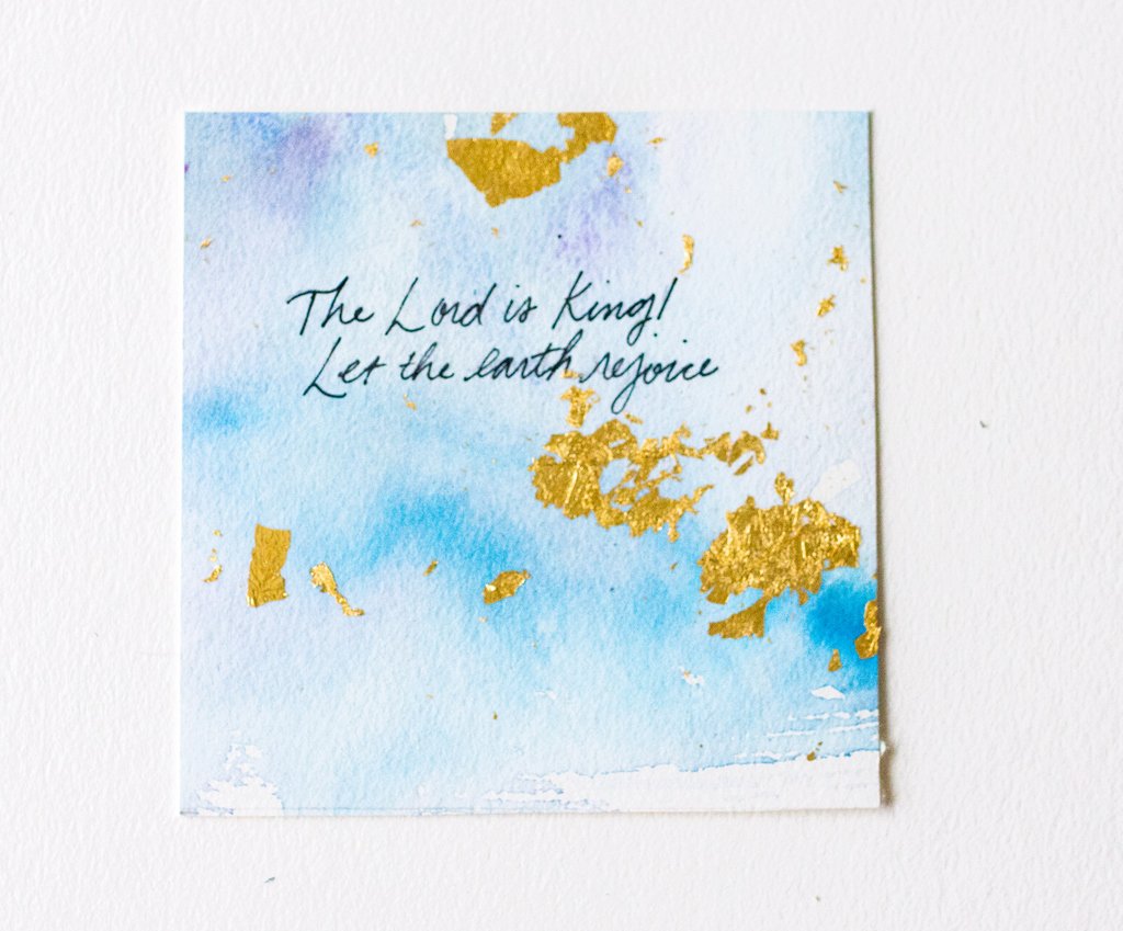 Mercy_Creates's tweet photo. Psalm 97:1, "The LORD is king! Let the earth rejoice! Let the farthest coastlands be glad."
#MercyCreates #Psalm97 #PsalmsProject #BibleVerse #Lettering #Watercolor #abstractart #GoldLeafing #charlotteart #charlotteartist #christianart #christianartist https://t.co/IcUJM3uvWk