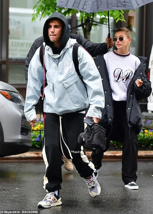Hailey Bieber's Closet on X: April 2, 2020 - #JustinBieber posted this  cute photo of wifey #HaileyBieber on instagram. So adorable. @HaileyBieber  wore a Vintage Hockey T-Shirt for $100.00, #Vetements X #Reebok