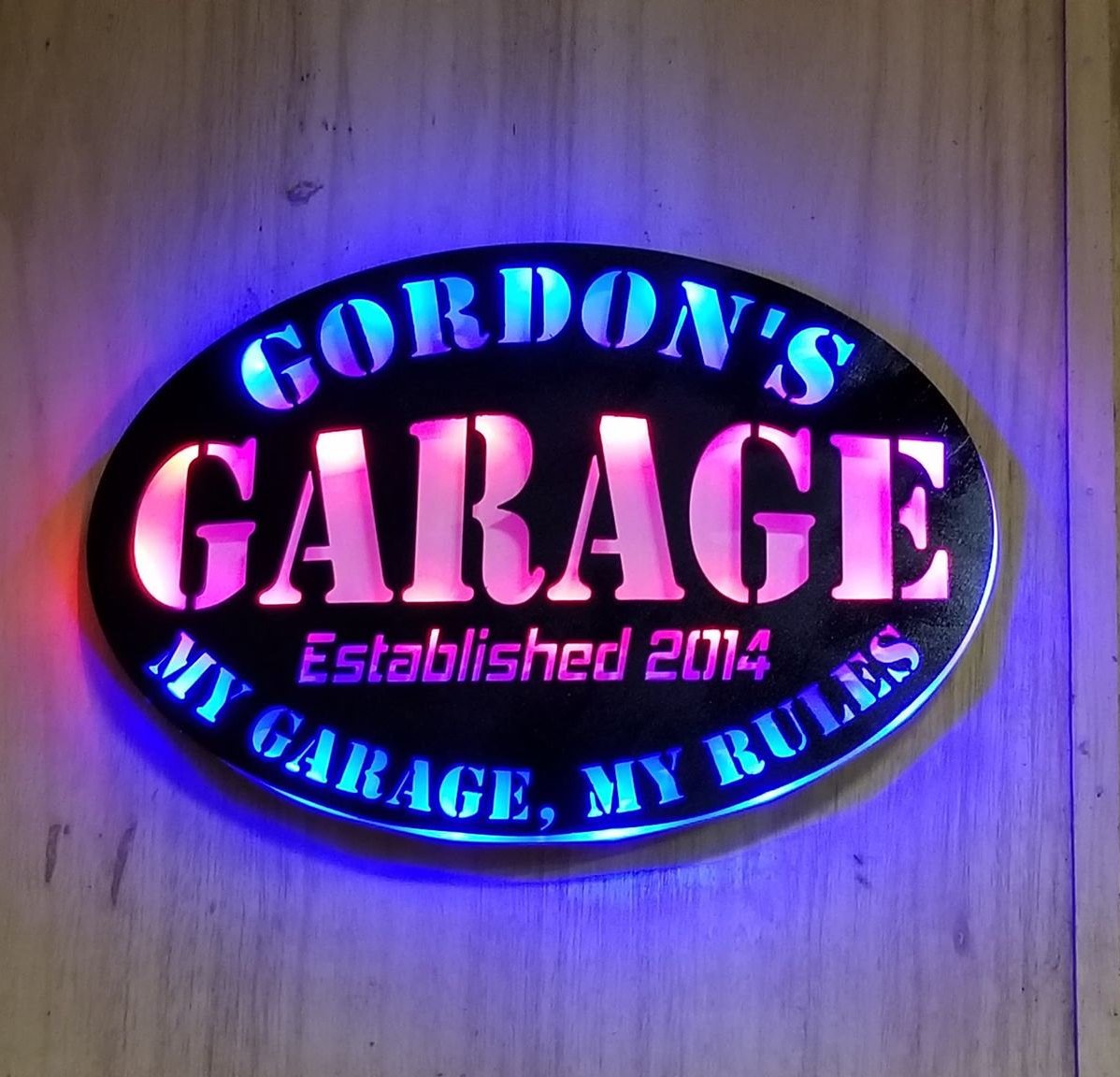 WoodParadise's tweet image. My Garage my rules man cave Personalized Lighted LED sign, Man Cave, Garage Sign, gift for him, gift for her, etsy.me/2Q4jgw8 #housewares #homedecor #lightedsign #walldecor #mancave #bar #fancave #mancavedecor #gameroomdecor