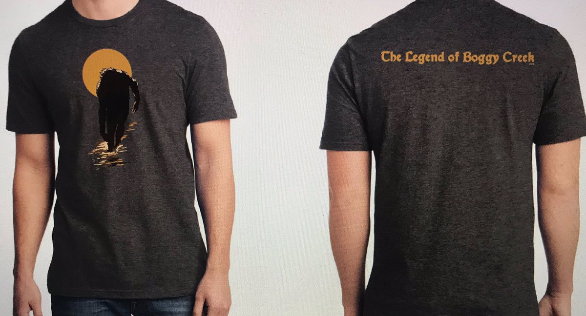 LegendBoggy's tweet photo. Official @LegendBoggy merchandise going live this week: https://t.co/ZUPxTaq4BP #ItScaredMeThenItScaresMeNow #BoggyCreek2019 https://t.co/ITQhTIFWd3
