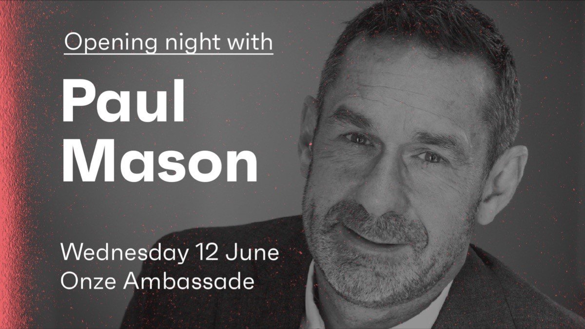 Opening Night @Border_Sessions 2019 with Paul Mason bit.ly/2HgQUKY @paulmasonnews #bordersessions #DenHaag #TheHague @debezigebij #technology @Brainport_ehv @ifthenisnow