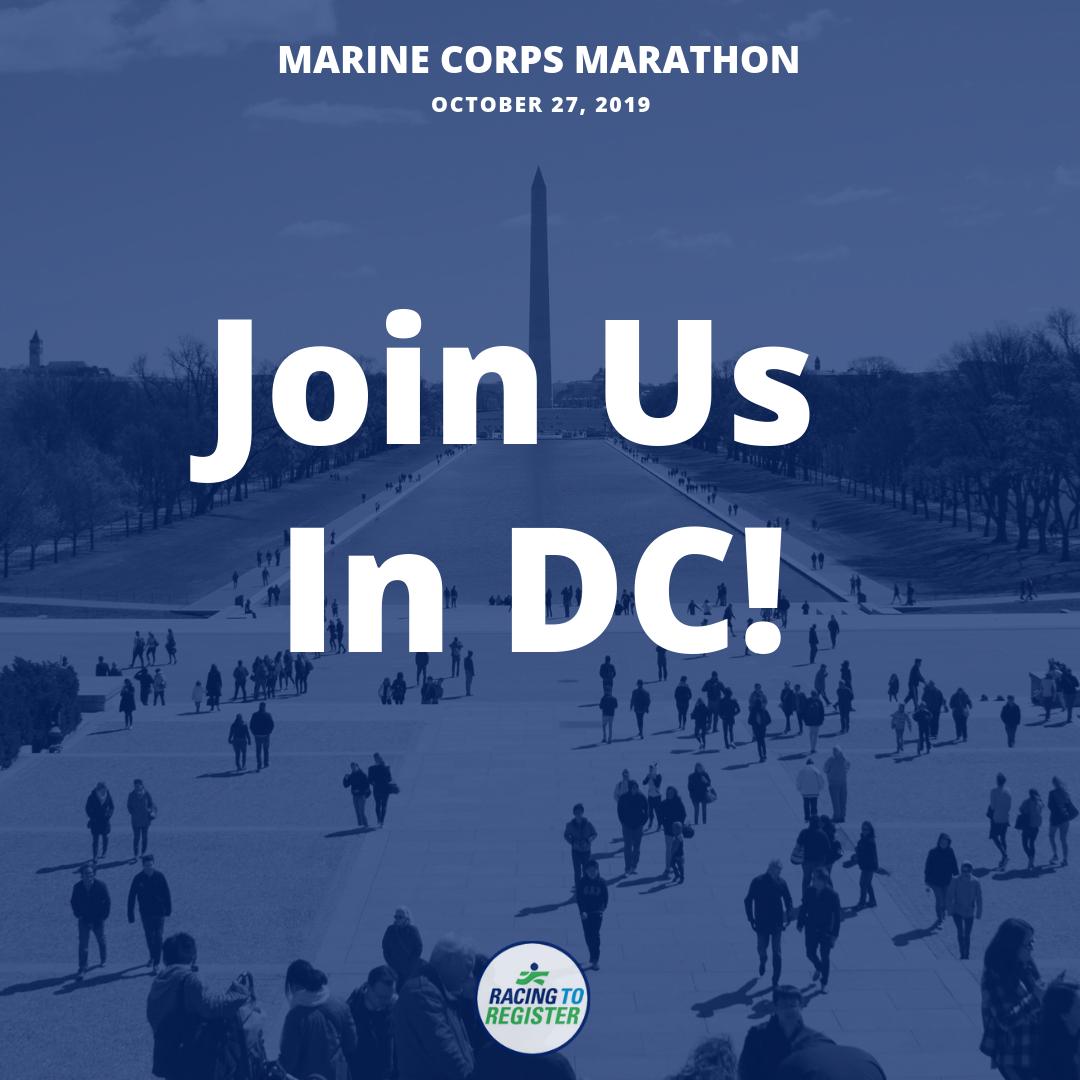 racing2register's tweet photo. Run the @marincorpsmarathon 10/27/19 with #RTRTeam. ⁣⁣

The money helps find a cure for #bloodcancer. Make your 26.2 miles more meaningful by registering to run with us.⁣
⁣
Register: https://t.co/asSkQcnkz0 
⁣
#bloodcancer #runwiththemarines #mcm2019 #marinecorpsmarathon https://t.co/KRl73kR2QN