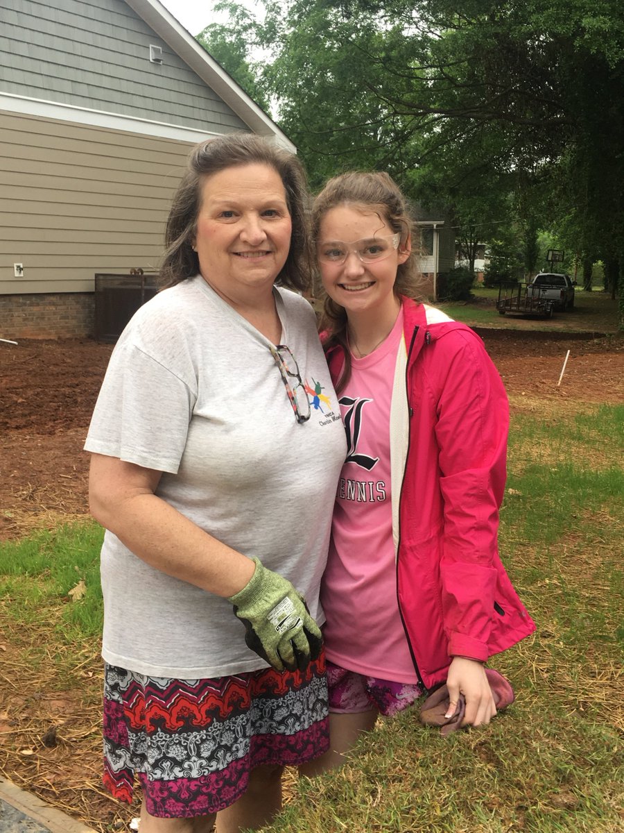 4 mother-daughter duos volunteered during Women Build 2019. Mark your  calendars for Women Build Week 2020 -- always the week before Mother's  Day. 

Thank you <a href="/CFFCU/">CarolinaFoothillsFCU</a> for sponsoring Women Build Week and to <a href="/HomeDepot/">The Home Depot</a> for hosting hte landscaping workshop!