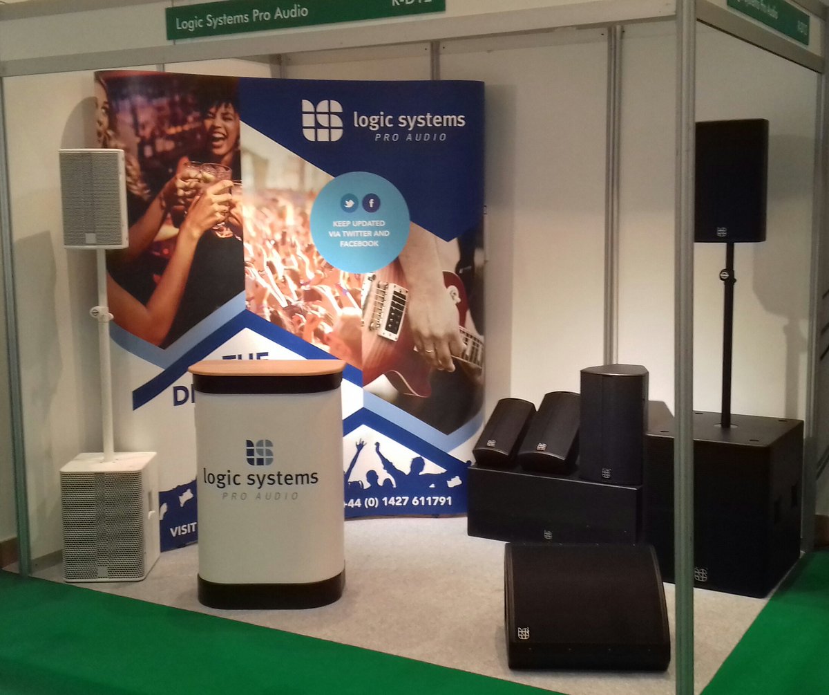 All set up ready for <a href="/plasashow/">PLASA Events</a> Leeds Focus 2019. Pop along to our stand R-D12 to view our products and have a chat.