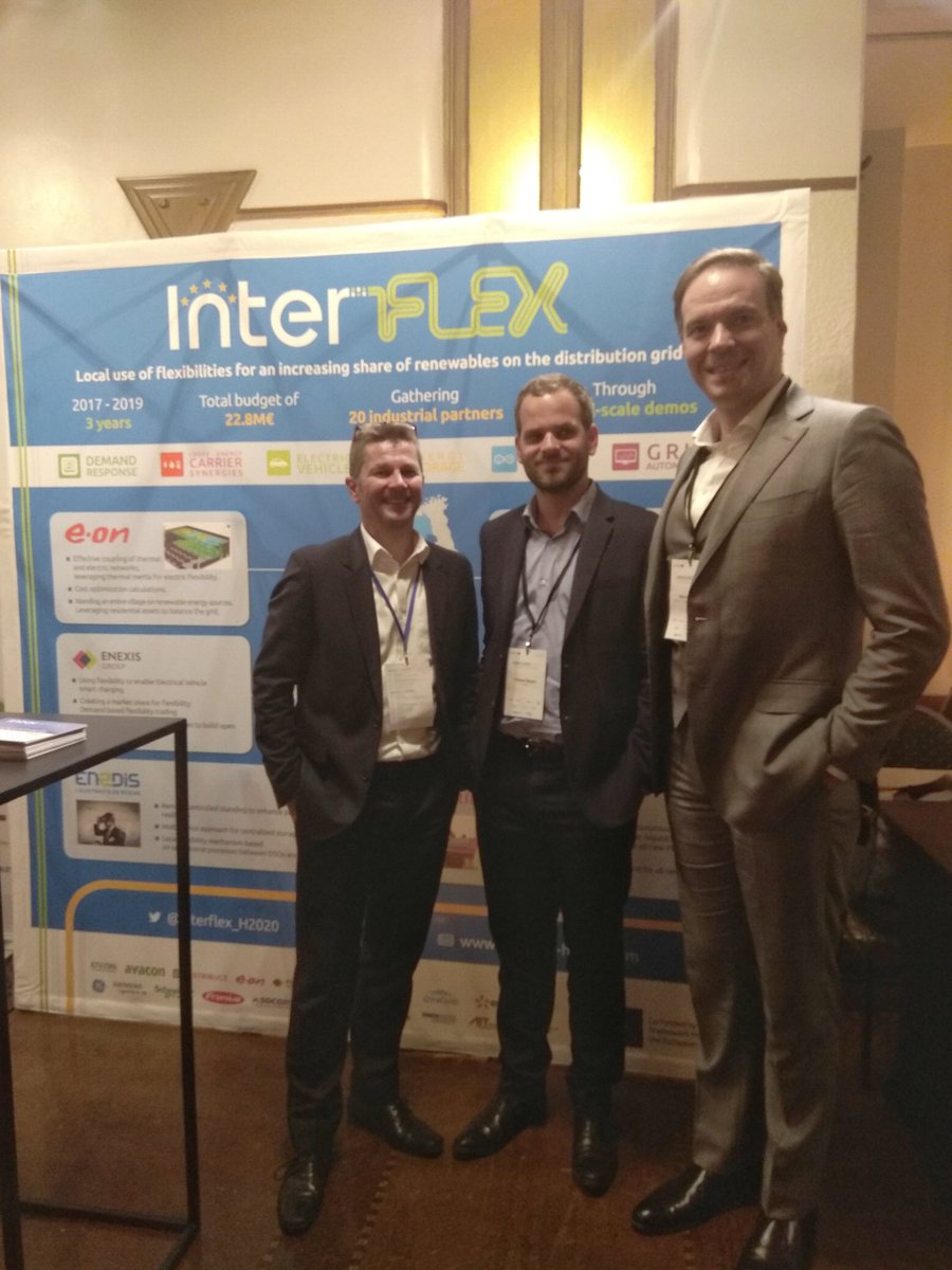 _cupmar_'s tweet photo. Together with @chris_dms and the @InterFlex_H2020 project at #iGrid2019 and having intense conversations with the attendees talking about #flexibilities  #MicroGrids #Interoperability https://t.co/O92Wxu29o3