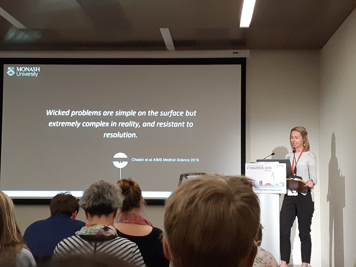 PhysiosforPA's tweet image. #sedentarybehaviour change is a #wickedproblem #WCPT2019 @CLEkegren