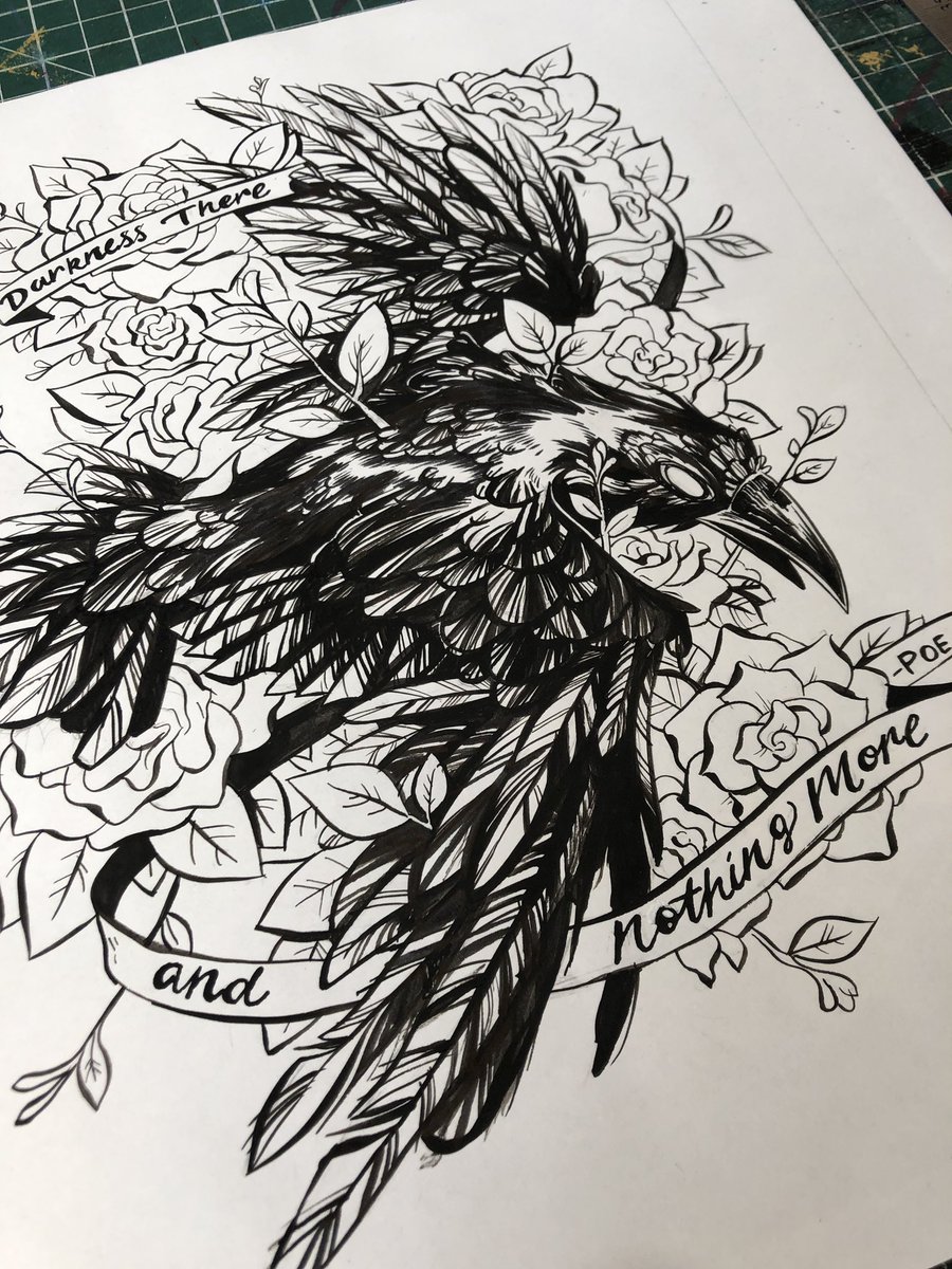Finished up this birdie
#illustration #raven 