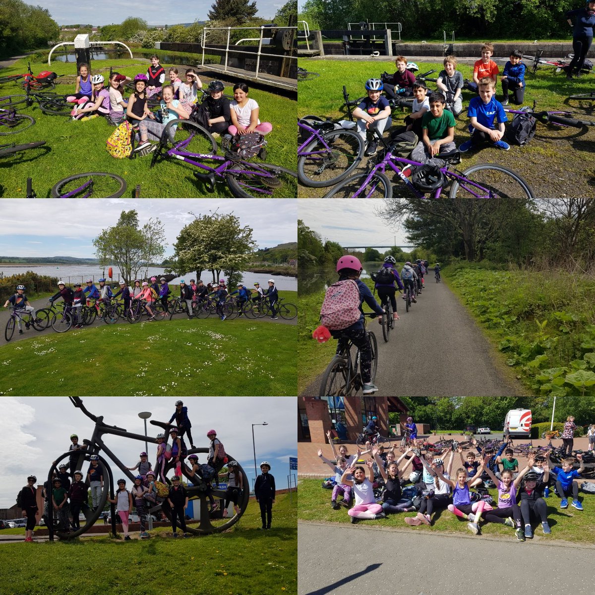 KillermontPS's tweet photo. Tour de Glasgow today with P6a &amp; @SustransScot .. 26 miles in total! An amazing effort from everyone involved. Well done 🚴‍♀️👏🏻🚴‍♂️ https://t.co/OLYAsOl4hS