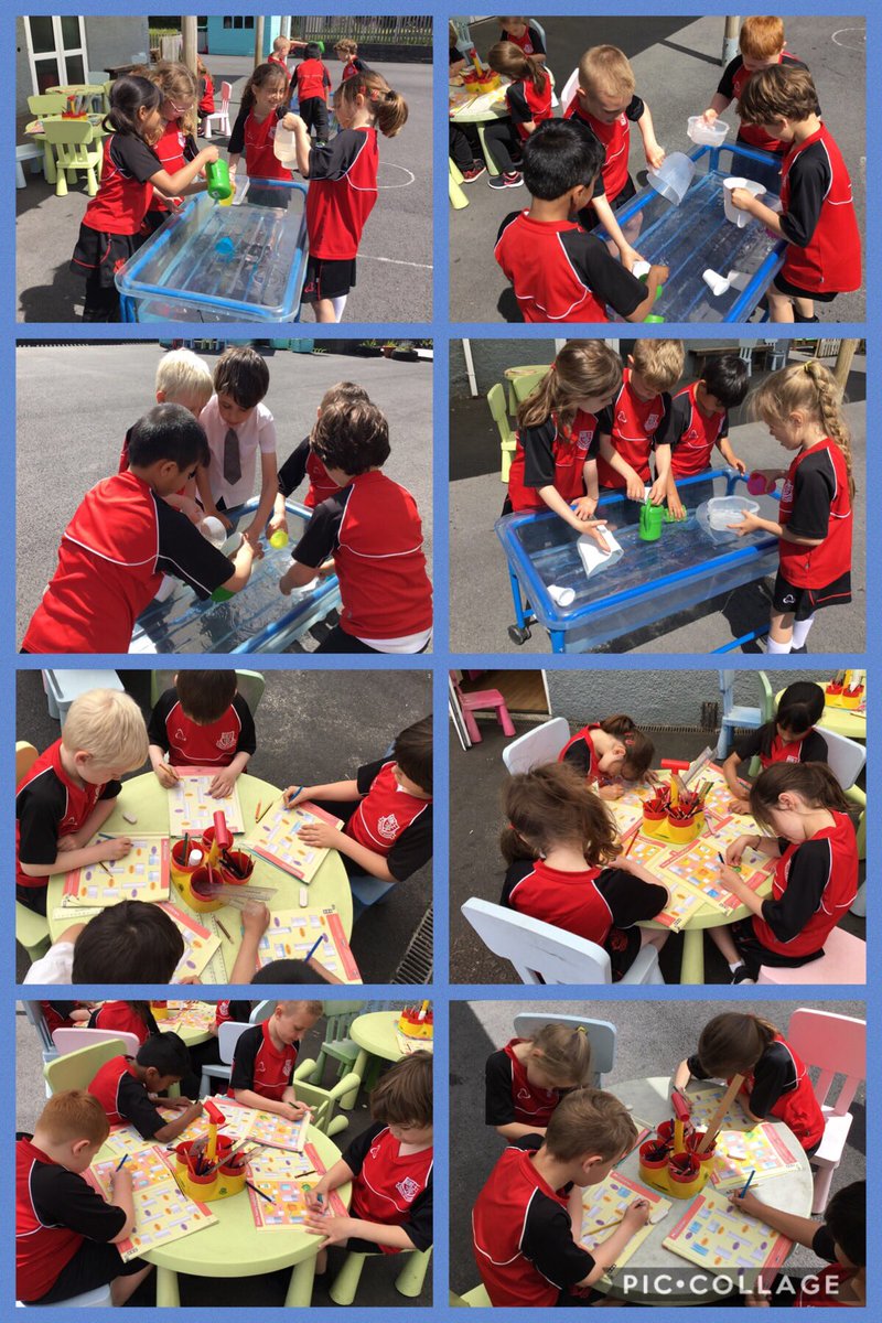 StmikesPrep's tweet photo. Year 2 had fun in the sun this afternoon working on millilitres and litres. #capacity #measuring #stmy2 https://t.co/XIF0g2HYJX