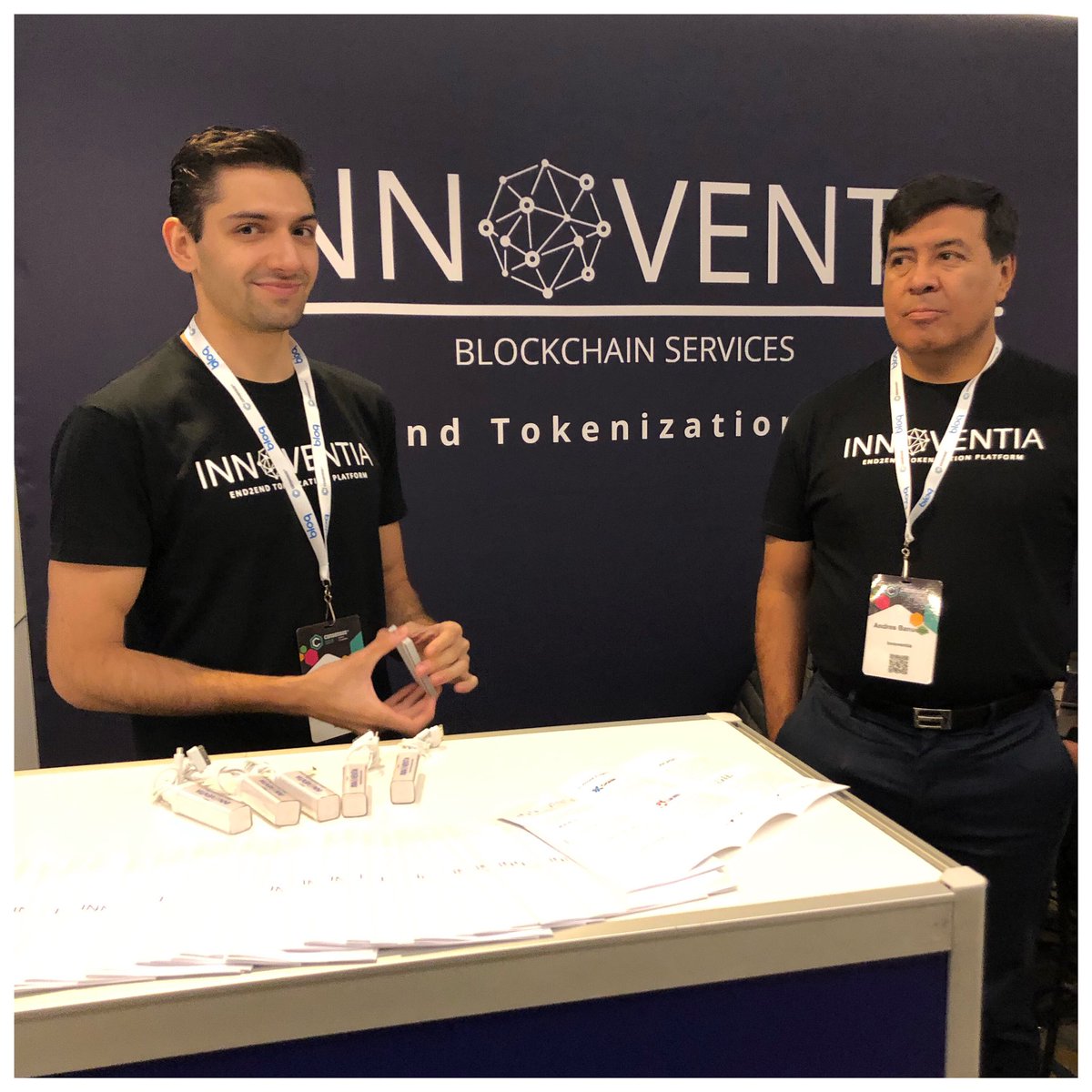 InnoventiaIO's tweet photo. We’re Here! #Consensus2019 , if you’re around come meet us at booth #127 #nyc  @coindesk https://t.co/yuhMdTduNj