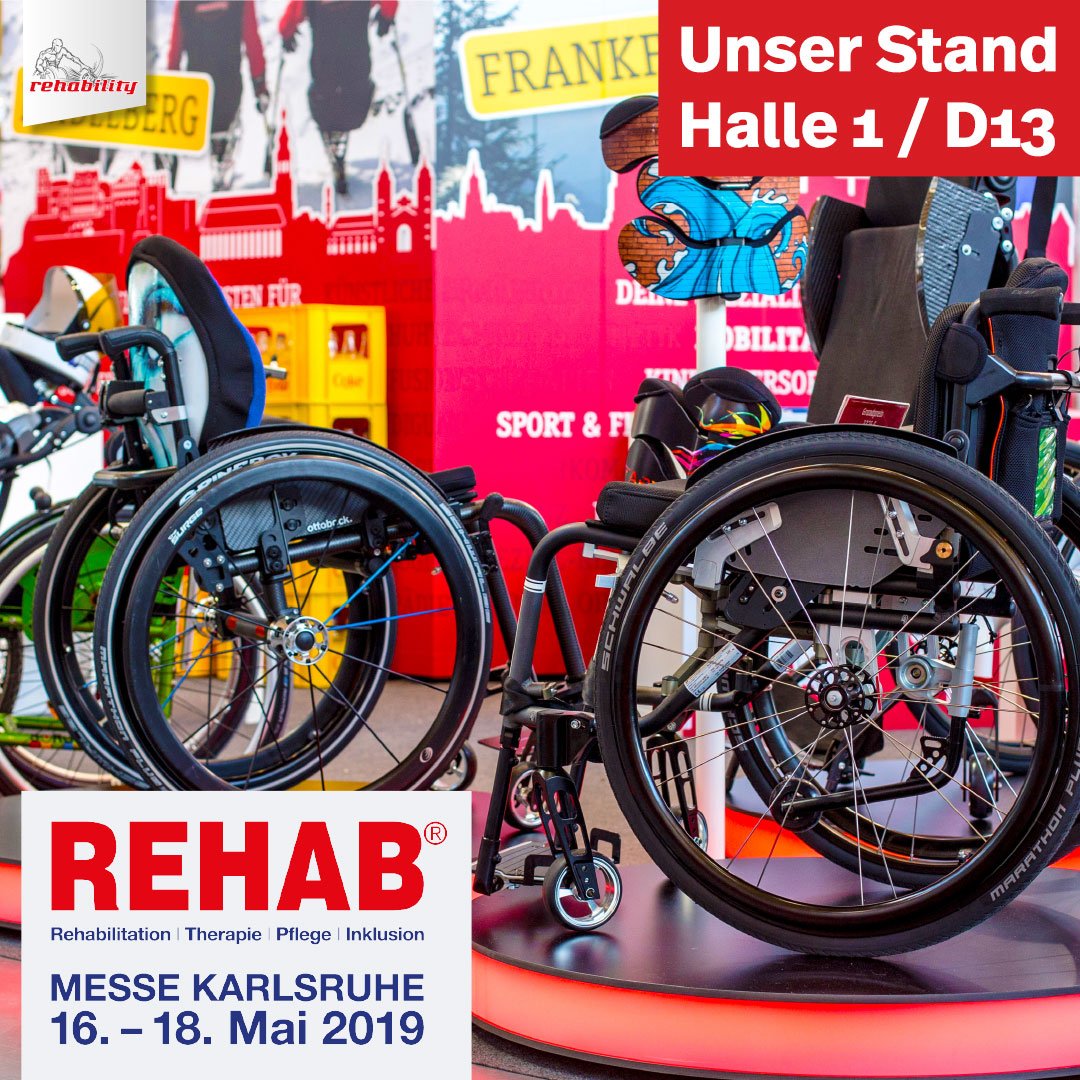 GesundHeitsGmbH's tweet photo. Am kommenden Wochenende reisen wir mit unserem Aktiv Reha-Spezialisten #REHABILITY zur größten Messe für #Rehabilitation, #Therapie, #Pflege und #Inklusion, der REHAB nach Karlsruhe. 👍 Besucht uns! 😉 https://t.co/raLa5IW6dY