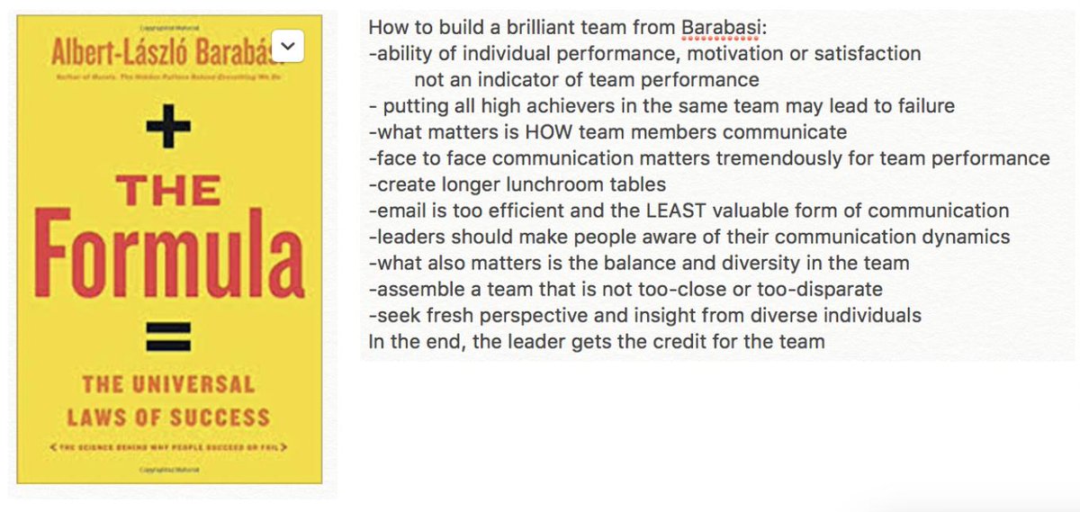 defneapul's tweet photo. Network scientist explaining things we intuitively know. Barabasi's latest book was a lot of fun to read. Here are my notes from it on how to build a brilliant team. https://t.co/mo1pwgEP50