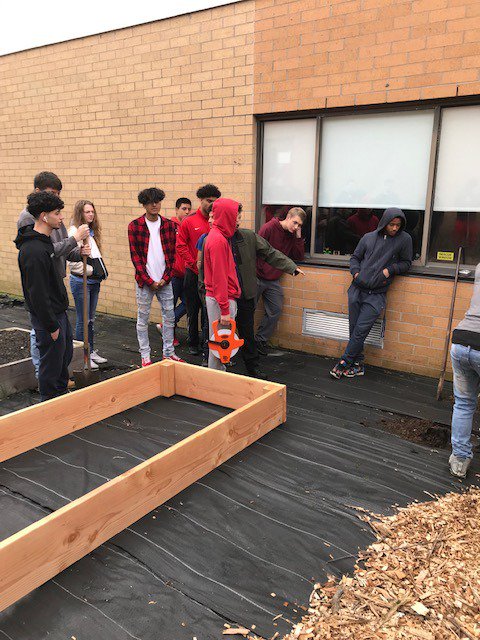NRTechEd's tweet image. @NRTechEd construction/manufacturing students, digging post holes and laying out fence lines for @NRRedRaider new garden