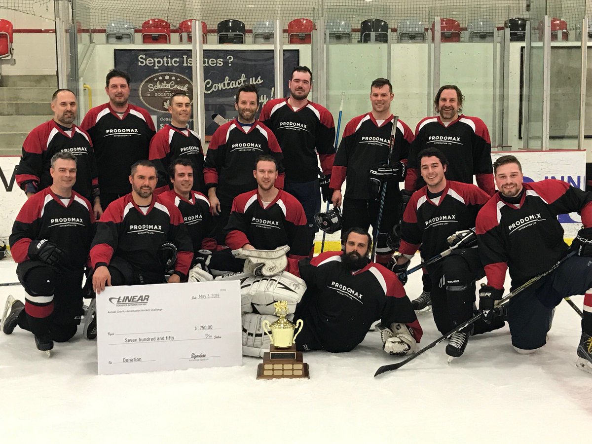 ProdomaxAuto's tweet photo. Congratulations to the #Prodomax hockey team on winning the Championship game in their recent #charity tournament! Stay tuned for details on which charity will receive our #donation. https://t.co/948EeX2WWC