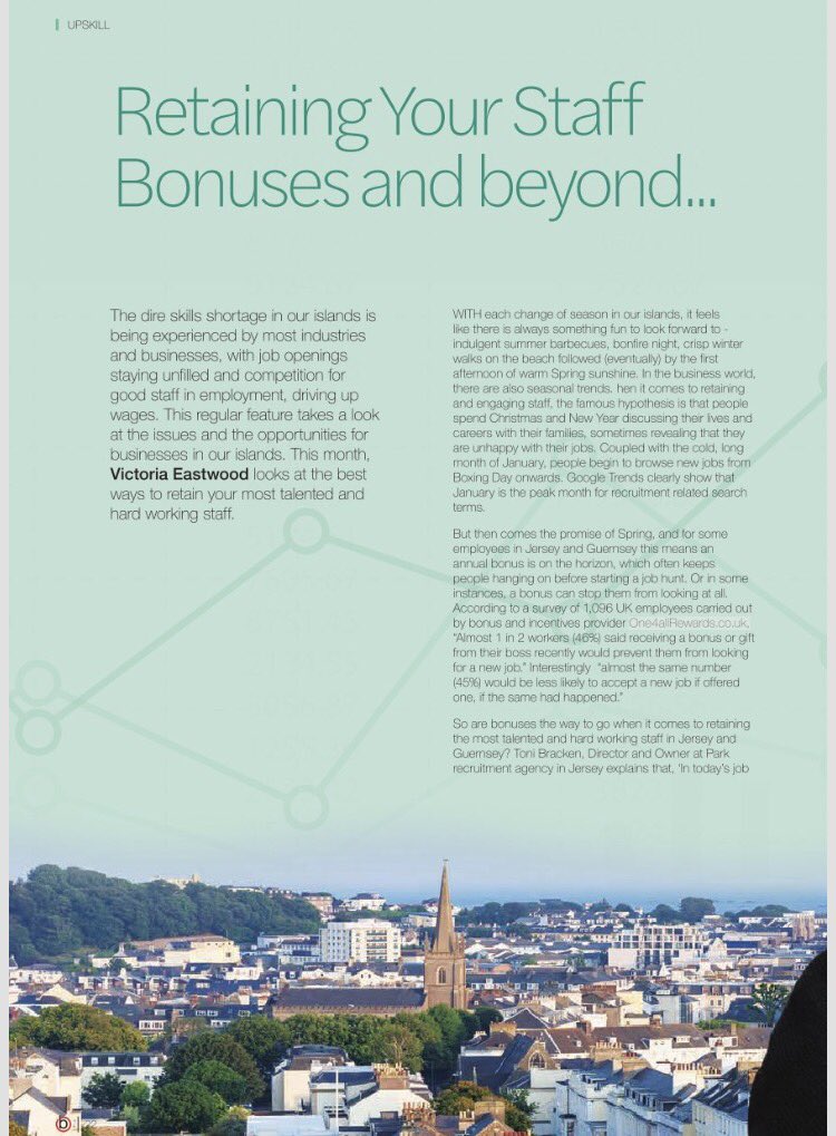 VictoriaJSY's tweet photo. My new article 'Retaining your staff - bonuses and beyond' is out now in the May issue of Business Brief. Thanks so much @ToniBracken77 and @ColinMacleodJSY for your insights. https://t.co/Ch0DT97DBT