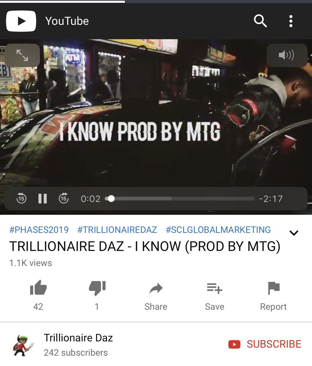 WILPOWERTRADES's tweet photo. Salute to the 1.1K fans that took time to watch @TRILLIONAIREDAZ latest IKNOW” music video #TargetFilms #SCLProductions #Phases2019
https://t.co/Qr3gYUuGeu https://t.co/iAQZiiBglw