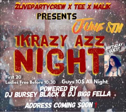 YfnPablo23's tweet photo. June 8th 
Henderson Tx 
#1KrazyAzzNight
~Jersey &amp; BootyShorts
#2LivePartyCrew https://t.co/lWuomfdqHZ