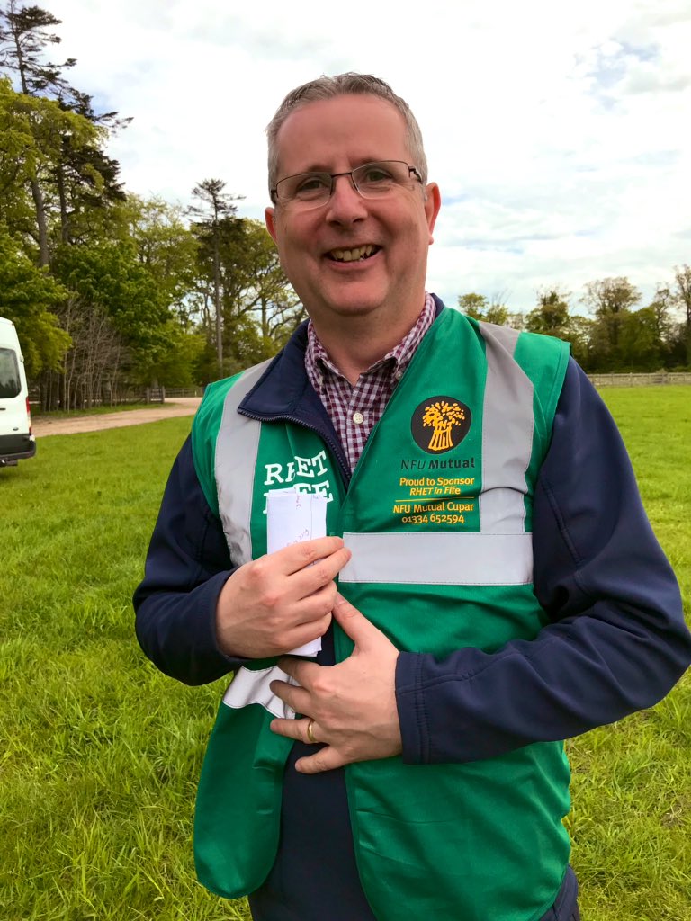 RHETFife's tweet photo. Stewart from @nfum_cupar sporting our hi viz vests kindly sponsored by NFU mutual, Cupar last year. They have been well used! @NFUStweets @TheRHET #lookingchuffed #icanseeyou https://t.co/IcOCLBBUGY